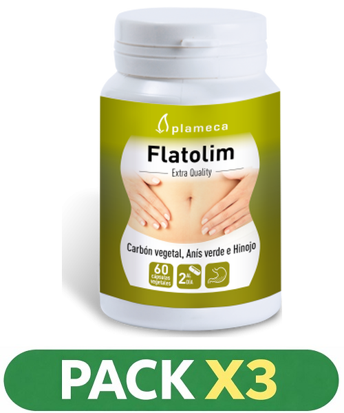 Pack x3 Flatolim - Plameca - 60 cápsulas