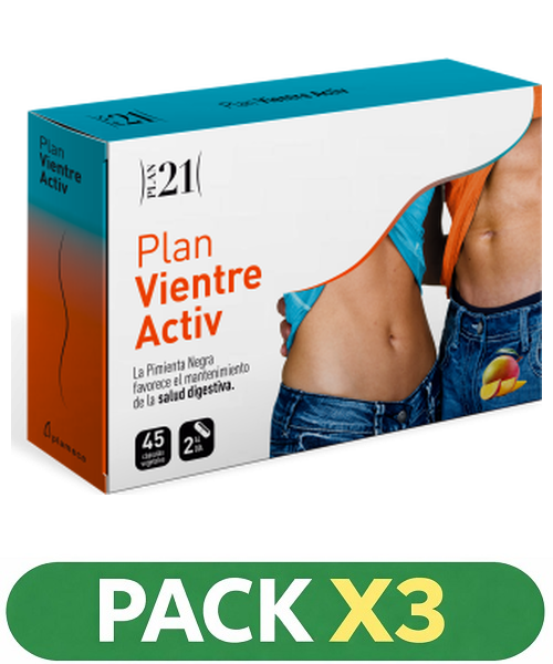 Pack x3 Plan 21 Vientre Activ - Plameca - 45 cápsulas