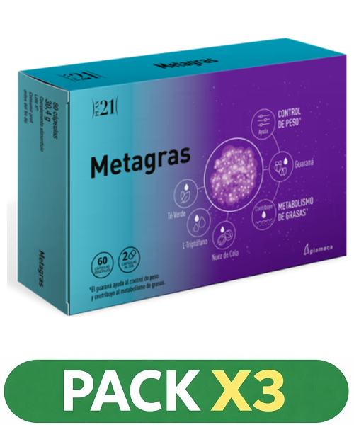 Pack x3 Metagras - Plameca - 60 cápsulas