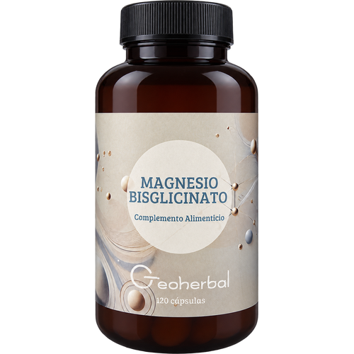 Bisglicinato de Magnesio - GeoHerbal - 120 cápsulas