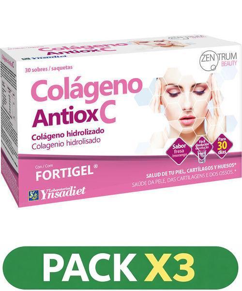 Pack x3 Antiox C Colageno - Ynsadiet - 30 sobres