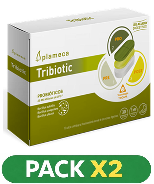 Pack x2 Tribiotic - Plameca - 30 comprimidos