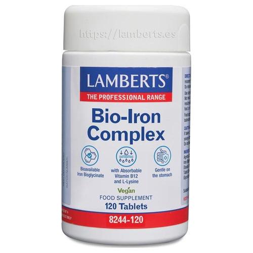 Bio Iron Complex - Lamberts - 120 comprimidos