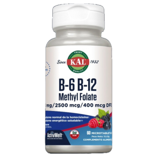 B6/B12 Methyl Folate (Homocistein) - KAL - 60 comprimidos subl.