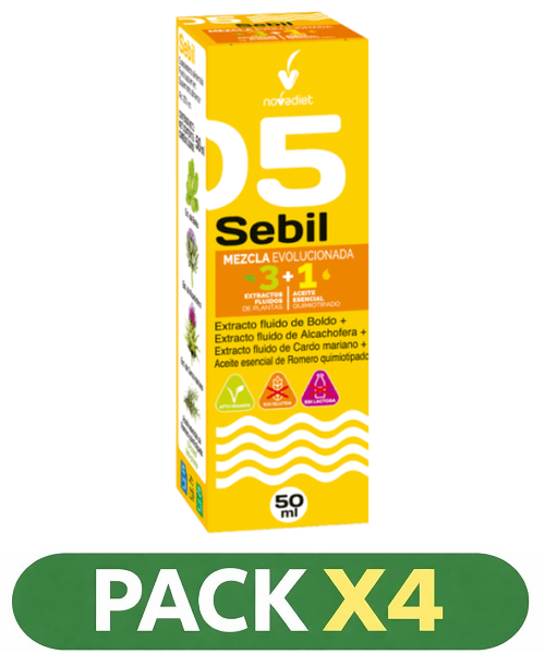 Pack x4 Sebil - Novadiet - 50 ml.