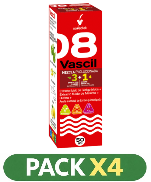 Pack x4 Vascil - Novadiet - 50 ml.
