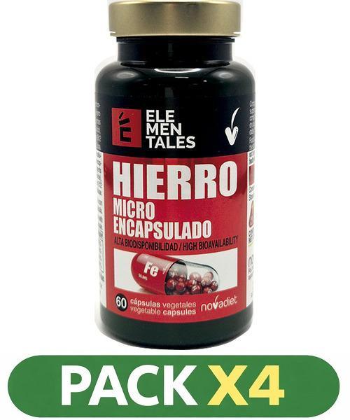 Pack x4 Hierro Microencapsulado - Novadiet - 60 cápsulas vegetales