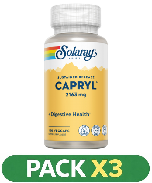 Pack x3 Capryl ™ - Solaray - 100 cápsulas
