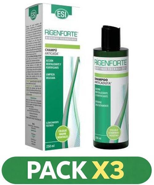 Pack x3 Rigenforte Champu Anticaida - ESI - 250 ml.