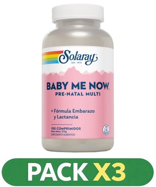 Pack x3 Baby Me Now - Solaray - 150 comprimdos