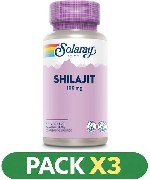 Pack x3 Shilajit 100 mg. - Solaray - 30 cápsulas