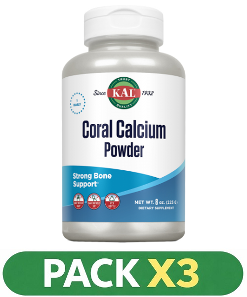 Pack x3 Coral Calcium - KAL - 225 gramos