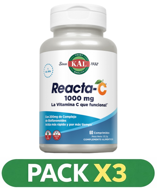 Pack x3 Reacta C™ 1000 mg. - KAL - 60 comprimidos