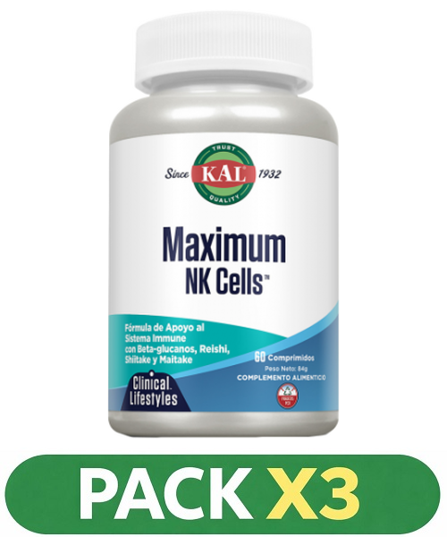 Pack x3 Maximum NK Cells - KAL - 60 comprimidos