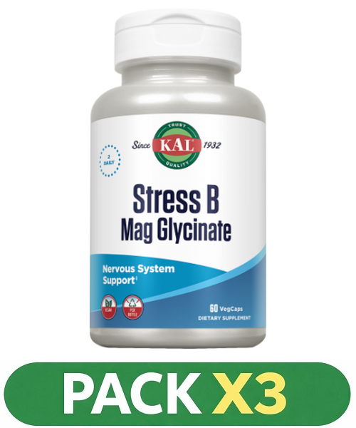 Pack x3 Stress B Mag Glycinate - KAL - 60 cápsulas