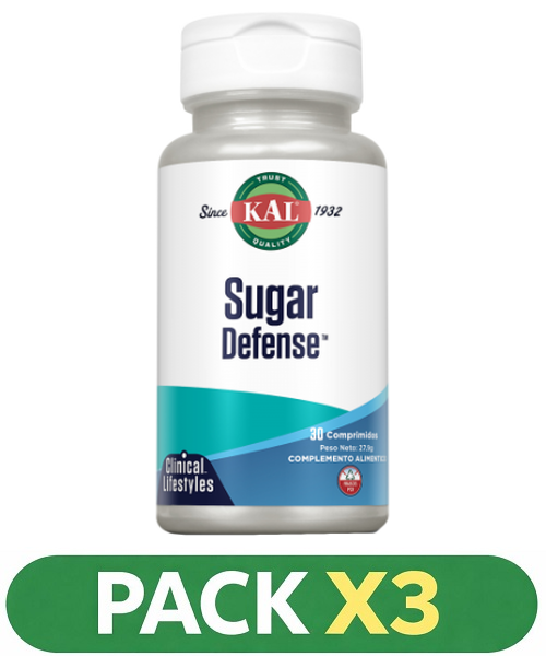 Pack x3 Sugar Defense™ - KAL - 30 comprimidos