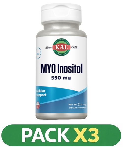 Pack x3 MYO Inositol 550 mg. - KAL - 57 gramos