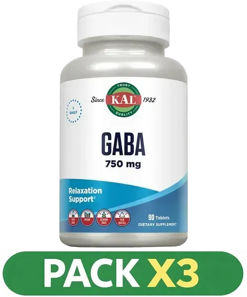 Pack x3 Small Gaba 750 mg. - KAL - 30 comprimidos