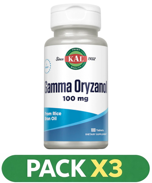 Pack x3 Gamma Oryzanol 100 mg. - KAL - 100 comprimidos