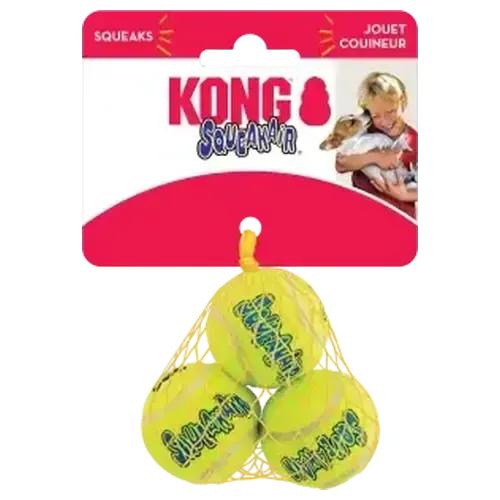 Kong Air Dog Squeaker Tennis Balls Xsmall Malla 3 Uds Ast5e