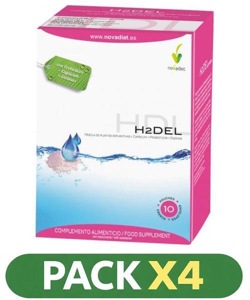 Pack x4 H2Del - Novadiet - 10 Sobres