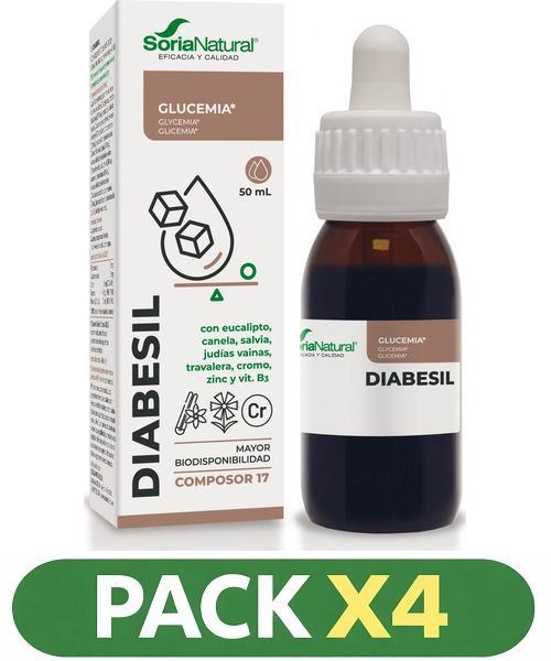 Pack x4 Composor 17 Diabesil Complex S. XXI - Soria Natural - 50 ml.