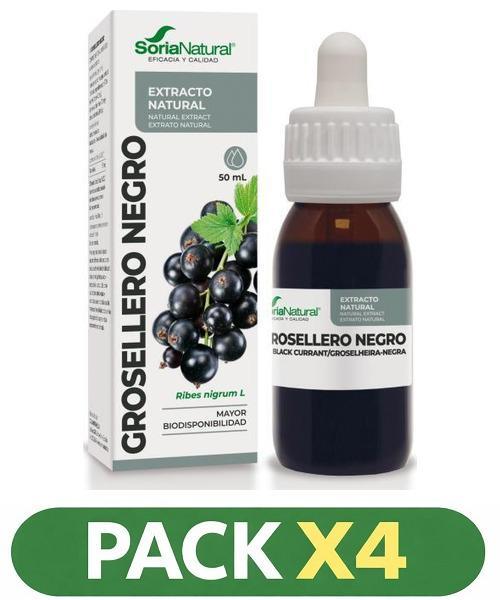 Pack x4 Extracto Grosellero Negro - Soria Natural - 50 ml.