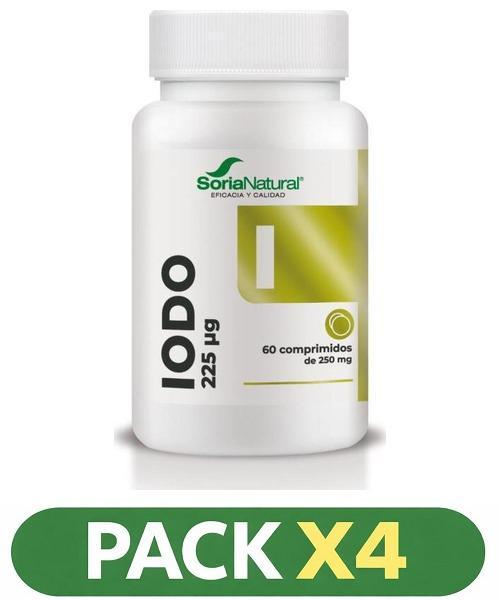 Pack x4 Iodo - Soria Natural - 60 Comprimidos Liberación Sostenida.