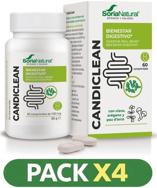 Pack x4 Candiclean - Soria Natural - 60 comprimidos