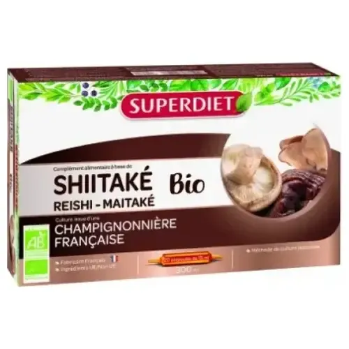 Shiitake Maitake Reishi Bio - Superdiet - 20 viales