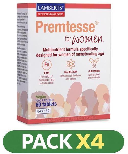 Pack x4 Premtesse® - Lamberts - 60 comprimidos