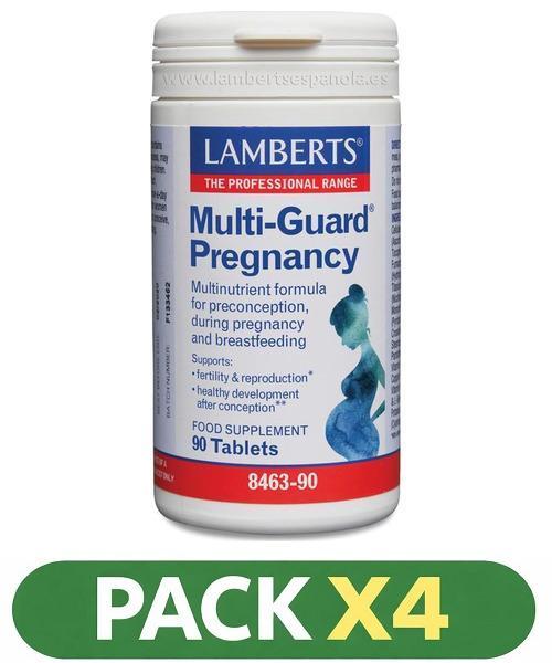 Pack x4 Multi-Guard Pregnancy - Lamberts - 90 tabletas
