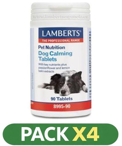 Pack x4 Pet Nutrition - Tabletas Calmantes - Lamberts - 90 tabletas