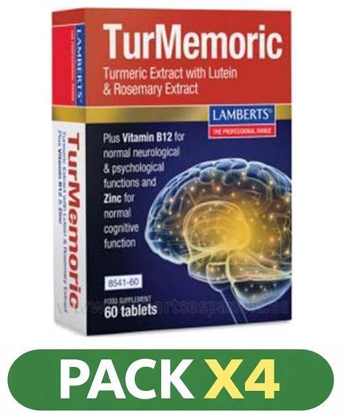 Pack x4 TurMemoric - Lamberts - 60 comprimidos