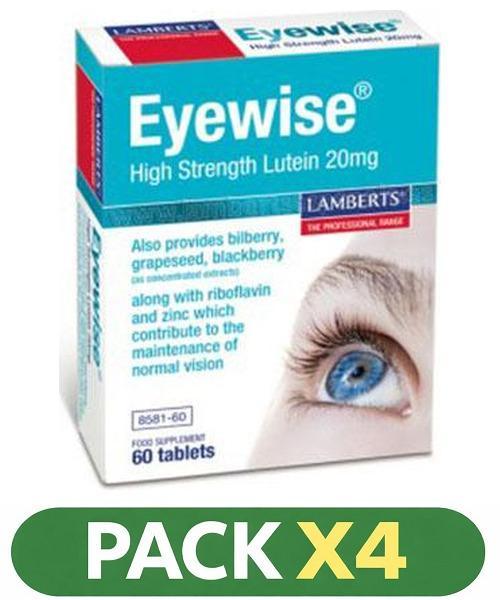 Pack x4 Eyewise - Lamberts - 60 comprimidos