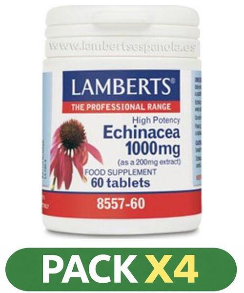 Pack x4 Echinacea 1.000 mg - Lamberts - 60 comprimidos