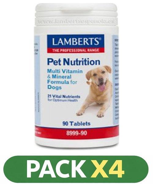 Pack x4 Pet Nutrition - Lamberts - 90 comprimidos