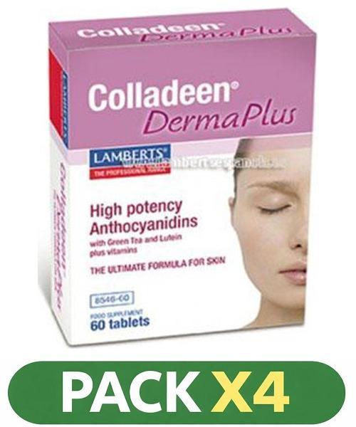 Pack x4 Colladeen Derma Plus - Lamberts - 60 comprimidos