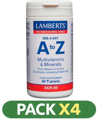 Pack x4 A-Z Multi - Lamberts - 60 comprimidos