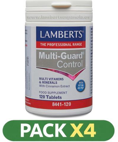 Pack x4 Multiguard Sugar Control - Lamberts - 120 comprimidos