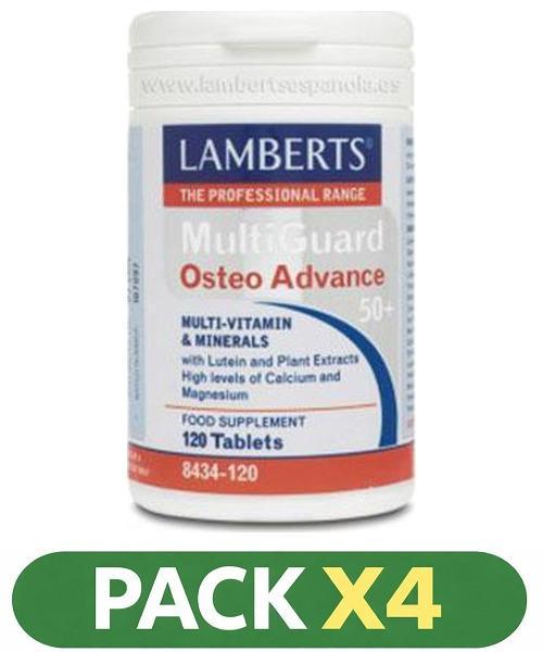Pack x4 MultiGuard Osteo Advance 50+ - Lamberts - 120 comprimidos