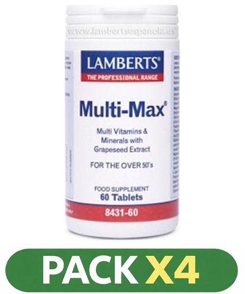 Pack x4 Multi-Max - Lamberts - 60 comprimidos