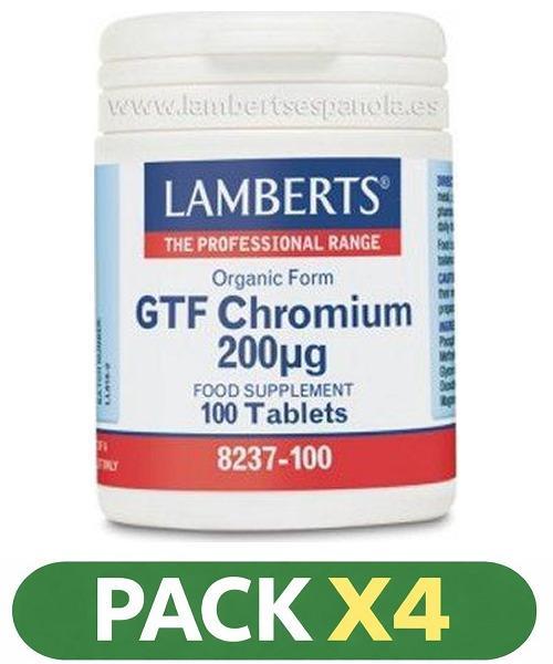 Pack x4 Cromo GTF - Lamberts - 100 comprimidos
