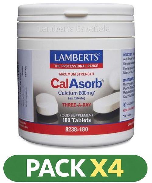 Pack x4 CalAsorb - Lamberts - 180 tabletas