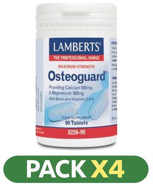 Pack x4 Osteoguard - Lamberts - 90 comprimidos