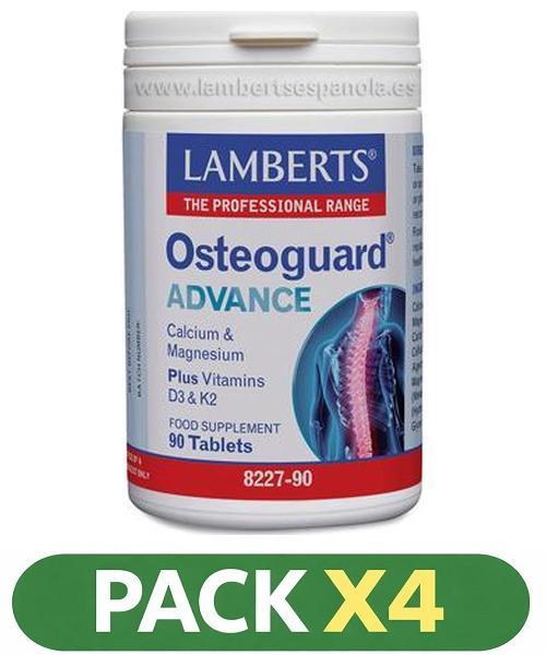 Pack x4 Osteoguard Advance - Lamberts - 90 comprimidos