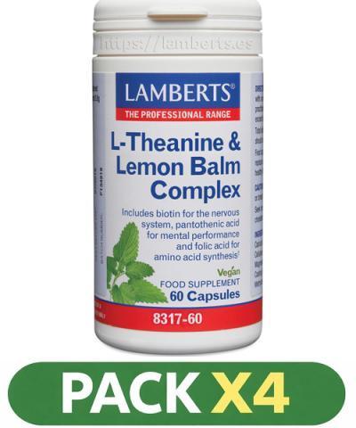 Pack x4 Complejo de Teanina y Bálsamo de Limón - Lamberts - 60 Tabletas