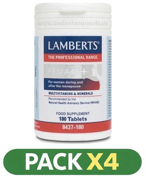Pack x4 FEMA45+ - Lamberts - 180 Tabletas