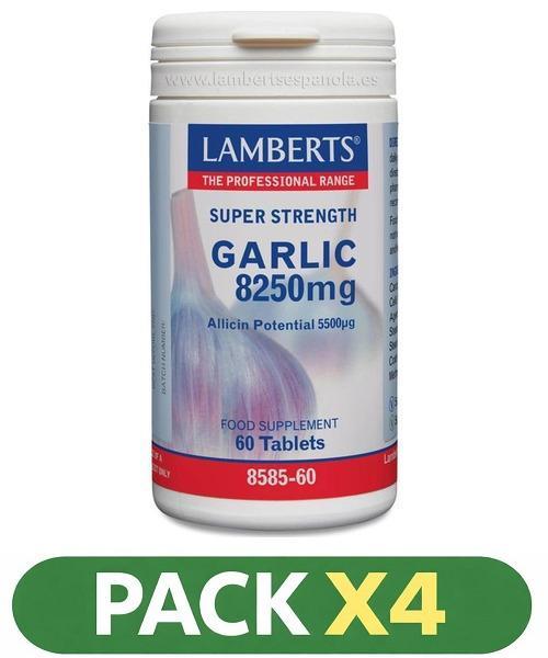 Pack x4 Ajo 8.250 mg - Lamberts - 60 comprimidos