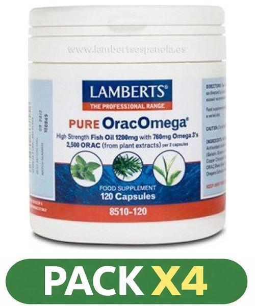 Pack x4 OracOmega® Puro - Lamberts - 120 Cápsulas